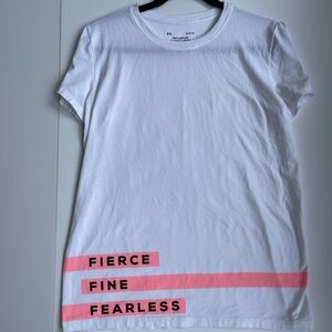 Under Armour M The Classic Tee T-Shirt Size Medium Gray Fierce Fearless Graphic